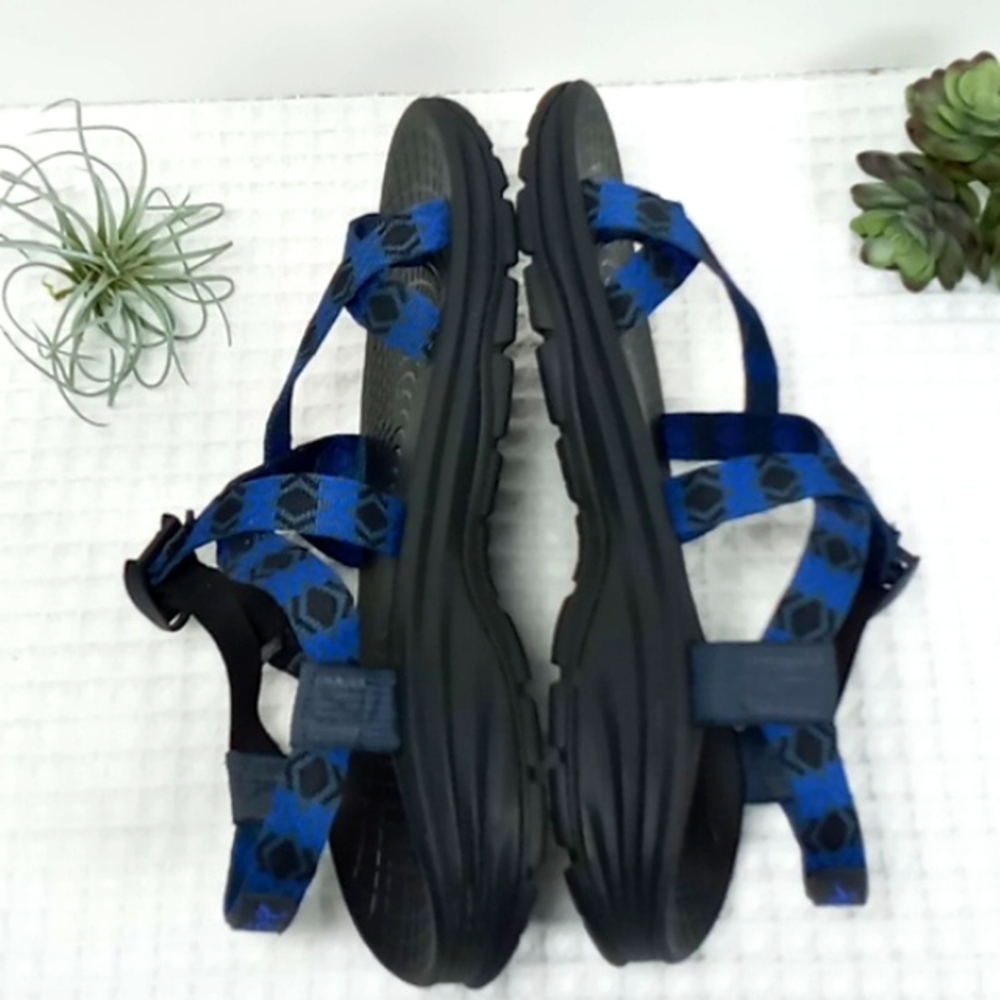 Chaco Men's Strappy Trail Hiking Sandals Blue/Black Size 11 - Picture 4 of 15